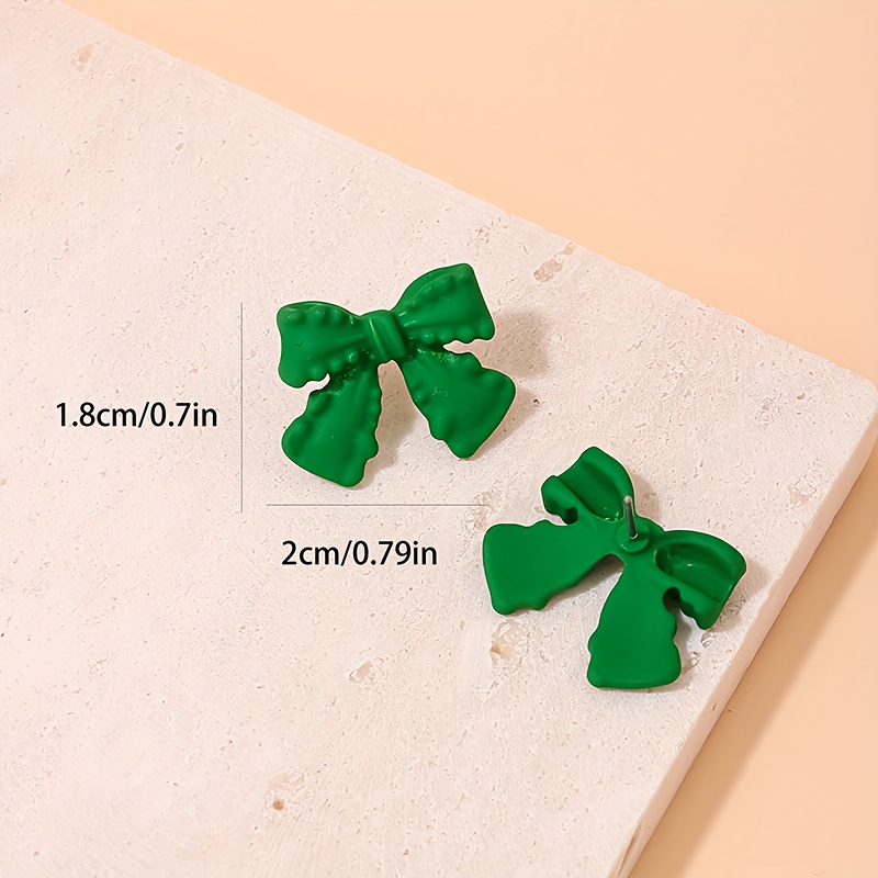 Bow Shaped Stud Earrings Vintage Style Party Accessories